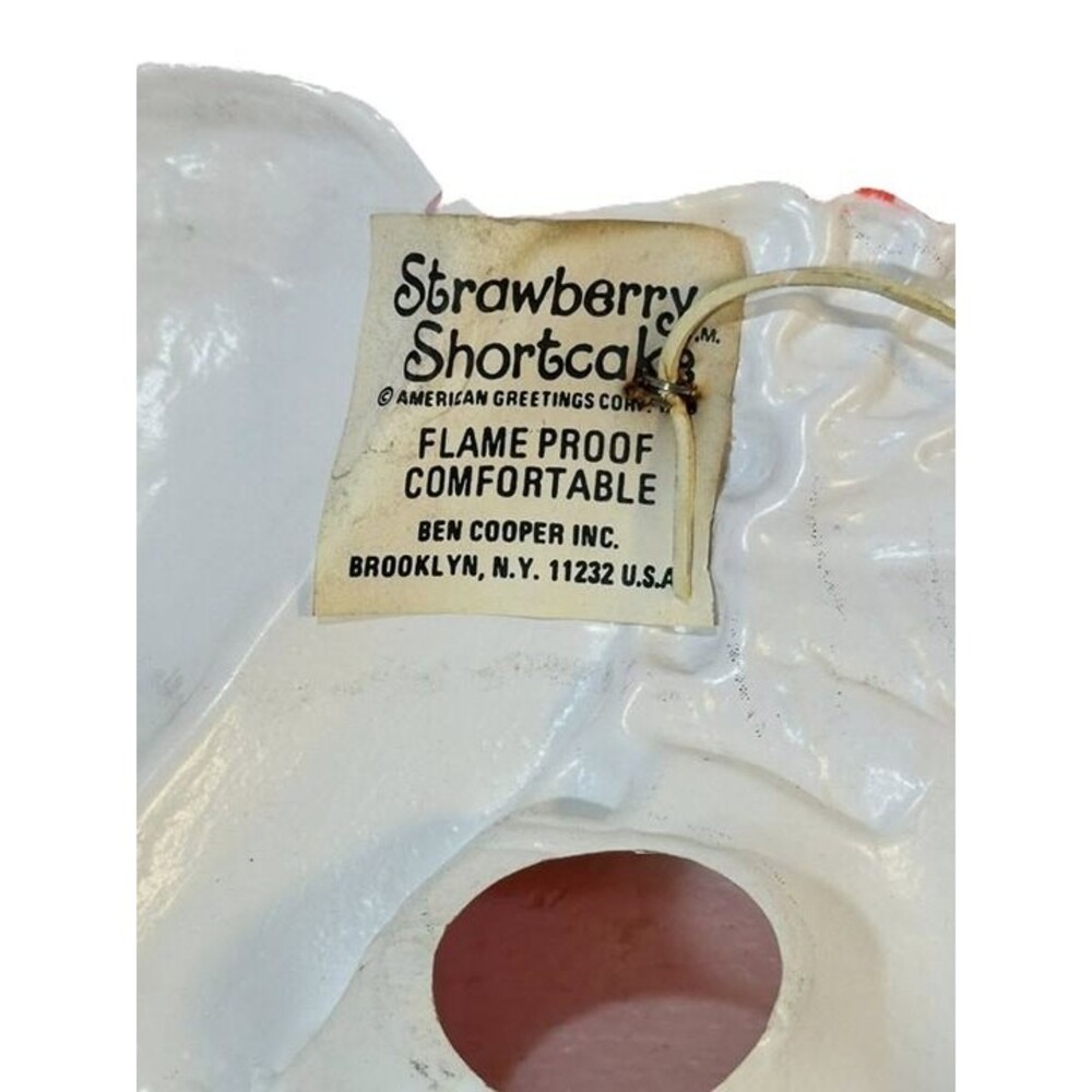 Vintage 1980s Ben Cooper Strawberry Shortcake Halloween Mask w/ Tag – Retro - Picture 2 of 3